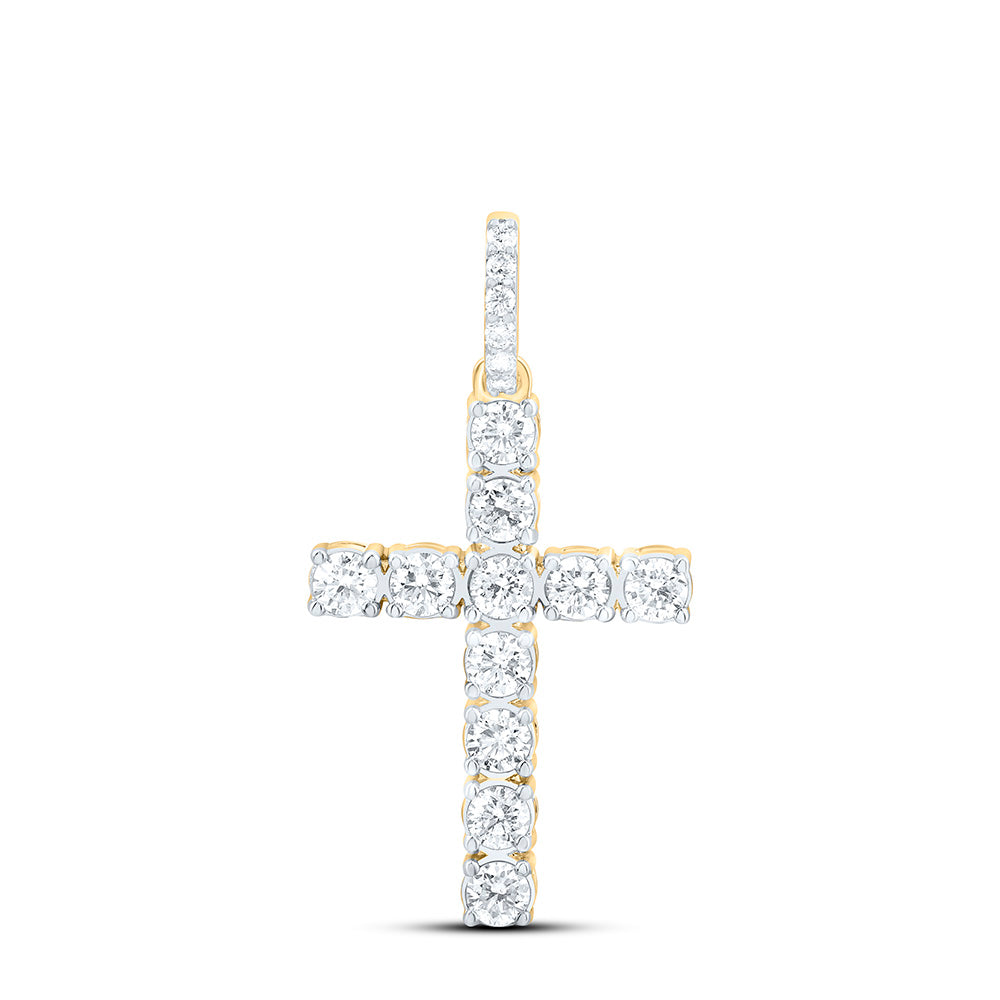 3/4CTW-NAT DIA ANA M FASHION CROSS PENDANT Daisy Joyeria