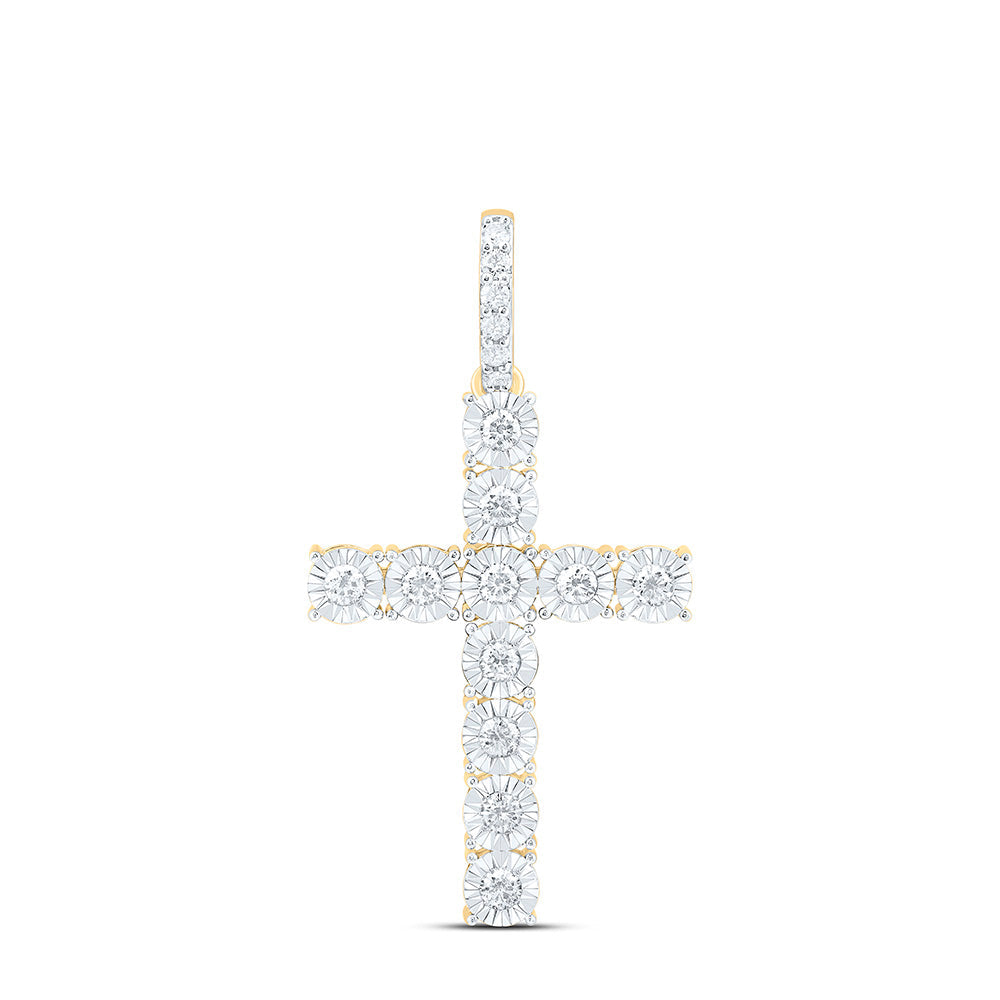 1/2CTW-NAT DIA NK FASHION CROSS PENDANT Daisy Joyeria