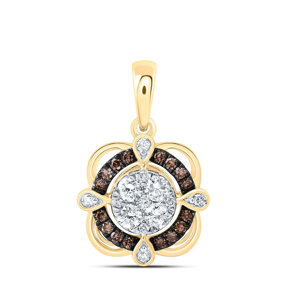 3/8CTW-NAT DIA CN FASHION COGNAC NATURAL PENDANT Daisy Joyeria