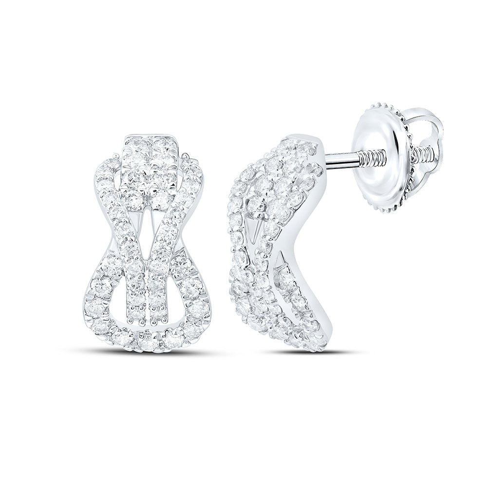1/3CTW-NAT DIA CN FASHION HERACLE KNOT EARRING Daisy Joyeria