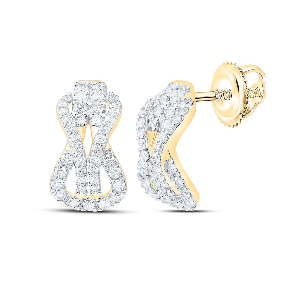 1/3CTW-NAT DIA CN FASHION HERACLE KNOT EARRING Daisy Joyeria