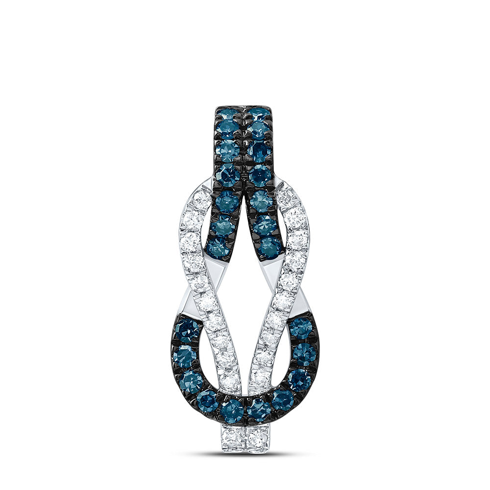 1/5CTW-NAT DIA CN BLUE DIAMOND HERACLE KNOT PENDANT Daisy Joyeria