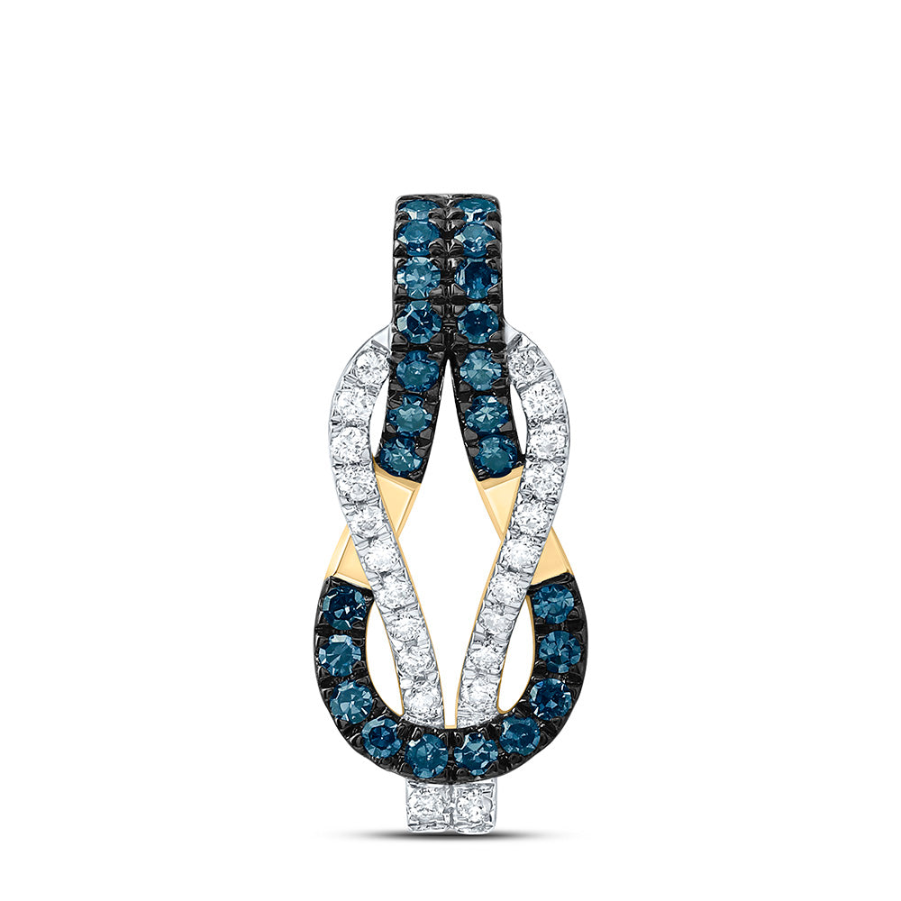 1/5CTW-NAT DIA CN BLUE DIAMOND HERACLE KNOT PENDANT Daisy Joyeria
