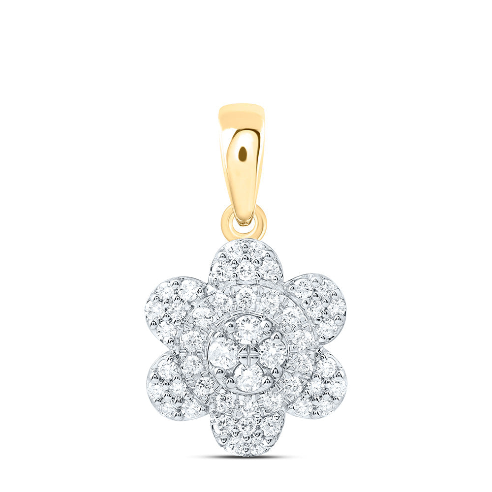 1/3CTW-NAT DIA CN FASHION FLOWER PENDANT Daisy Joyeria