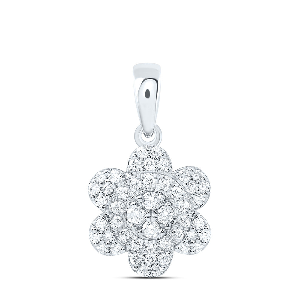 1/3CTW-NAT DIA CN FASHION FLOWER PENDANT Daisy Joyeria