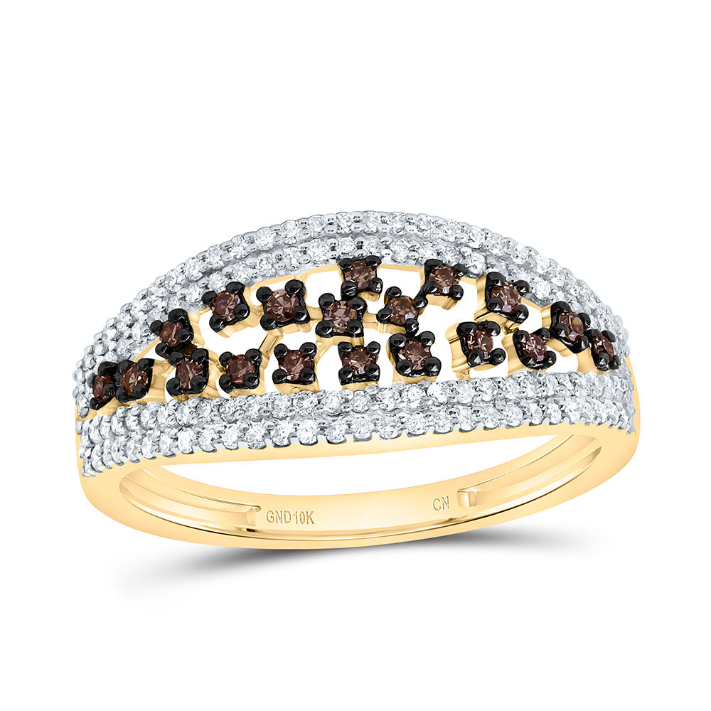 3/8CTW-NAT DIA CN FASHION COGNAC NATURAL RING Daisy Joyeria