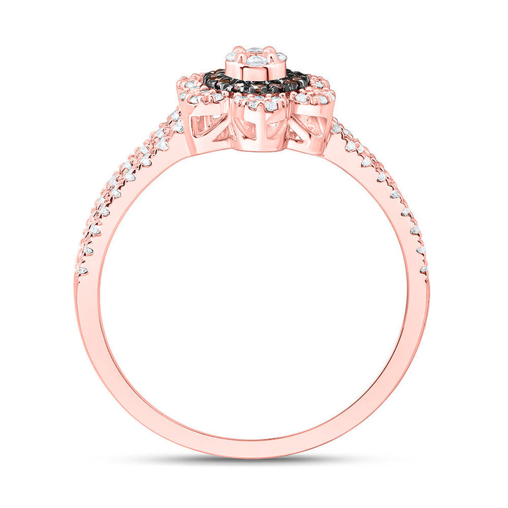3/8CTW-NAT DIA CN FASHION COGNAC NATURAL FLOWER RING Daisy Joyeria