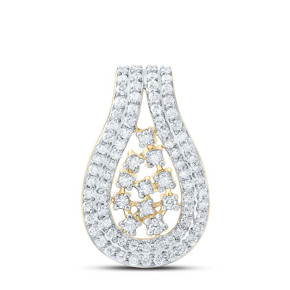 1/4CTW-NAT DIA CN FASHION  PENDANT Daisy Joyeria