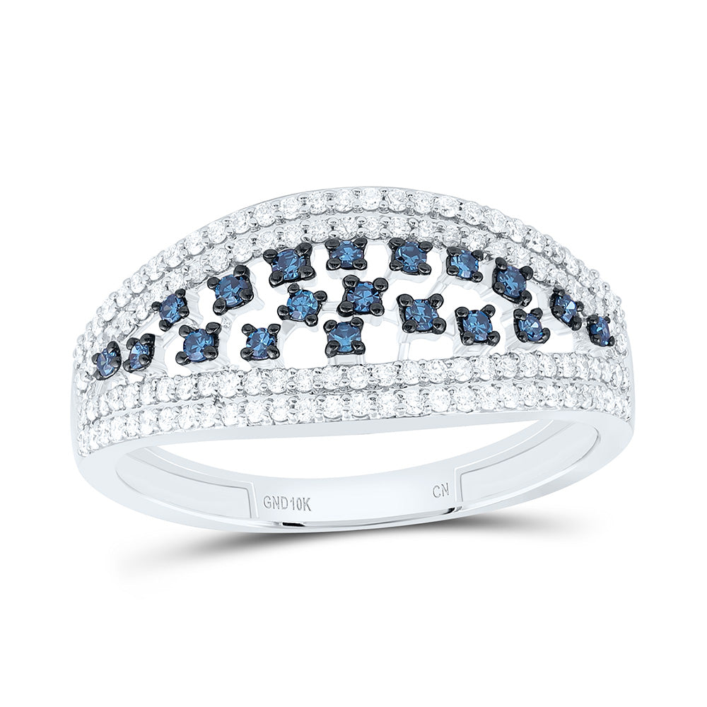 3/8CTW-NAT DIA CN BLUE NATURAL DIAMOND FASHION RING Daisy Joyeria