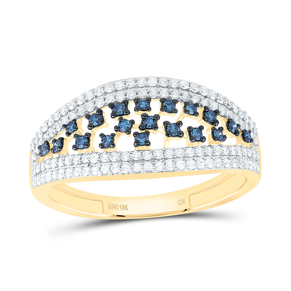 3/8CTW-NAT DIA CN BLUE NATURAL DIAMOND FASHION RING Daisy Joyeria