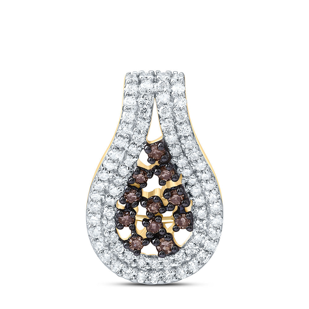 1/4CTW-NAT DIA CN FASHION COGNAC NATURAL PENDANT Daisy Joyeria