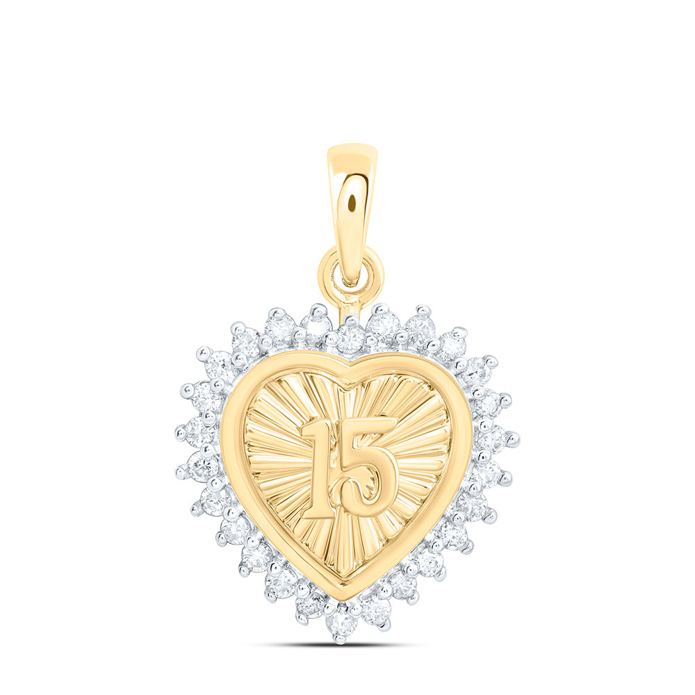 1/5CTW-NAT DIA CN FASHION HEART PENDANT Daisy Joyeria