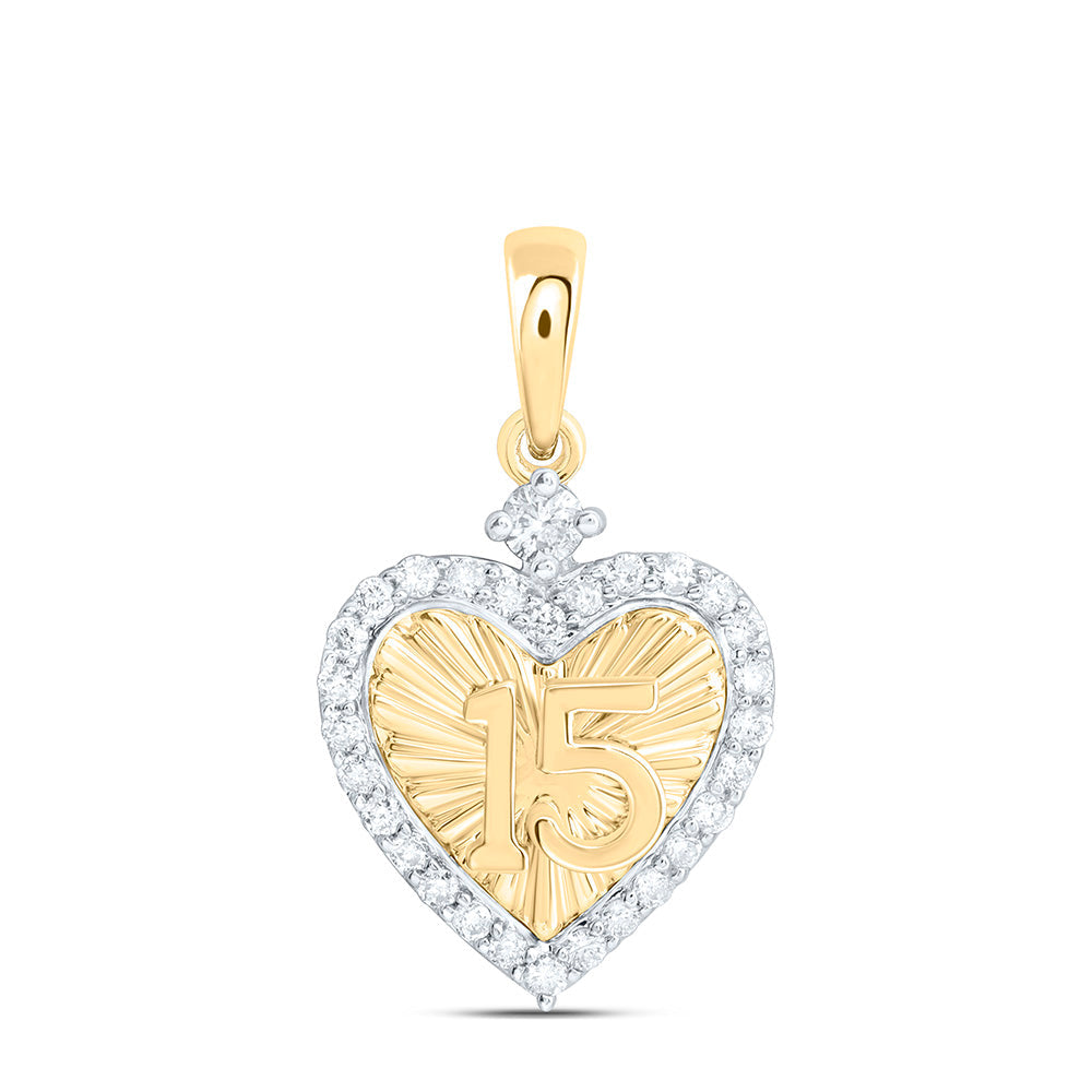 1/5CTW-NAT DIA CN FASHION HEART PENDANT Daisy Joyeria
