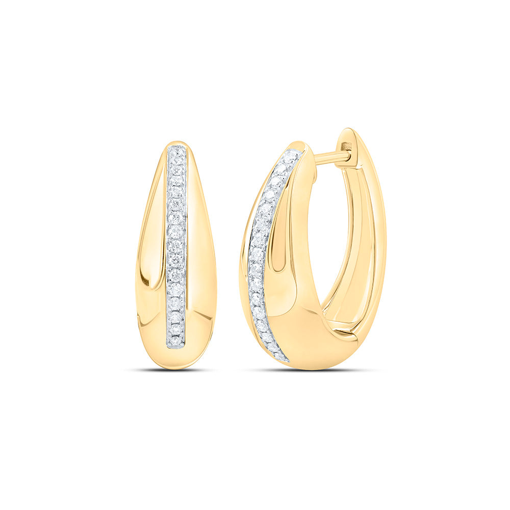 1/6CTW-NAT DIA CN FASHION HOOP EARRING Daisy Joyeria