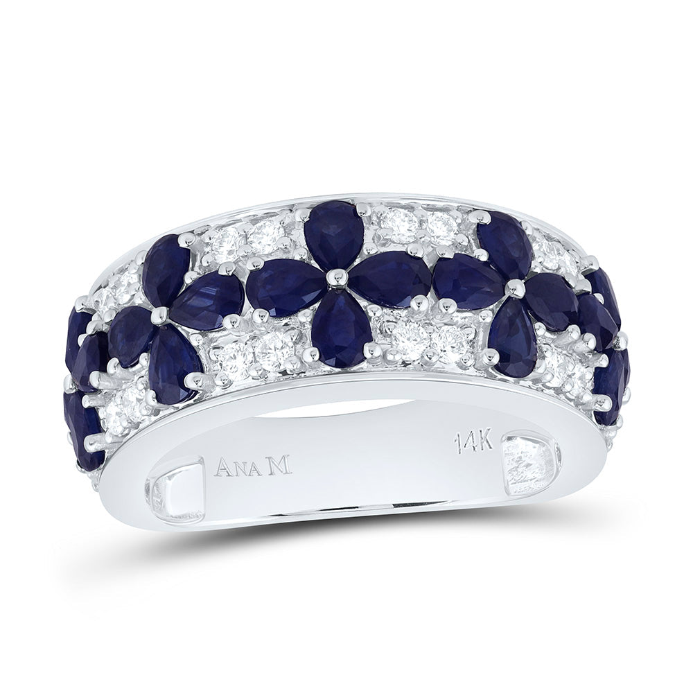 1/3CTW-DIA ANA M 2 1/3CT-PS-BS NAT GEM CLOVER RING Daisy Joyeria