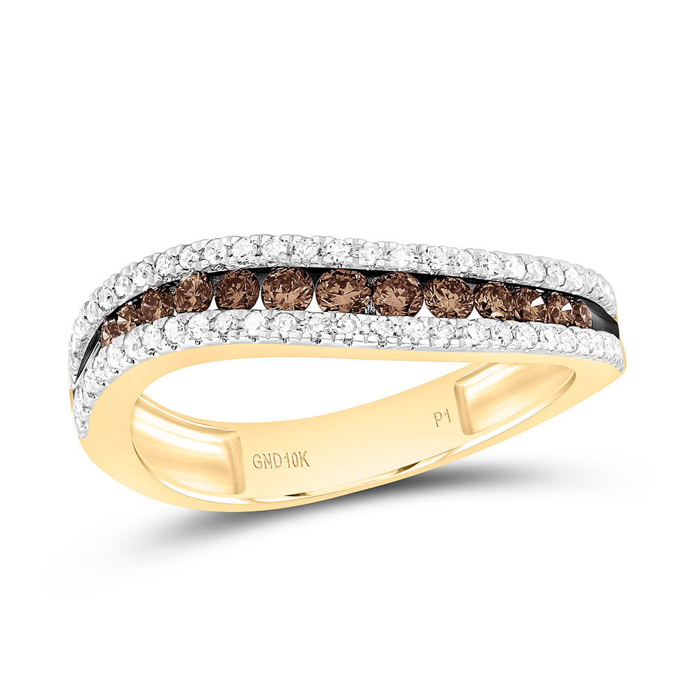 1/2CTW-NAT DIA P1 COGNAC NATURAL GIFT RING Daisy Joyeria