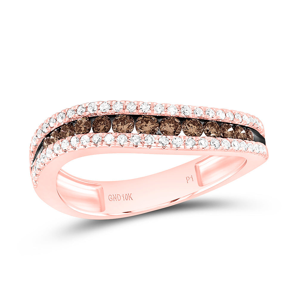 1/2CTW-NAT DIA P1 COGNAC NATURAL GIFT RING Daisy Joyeria