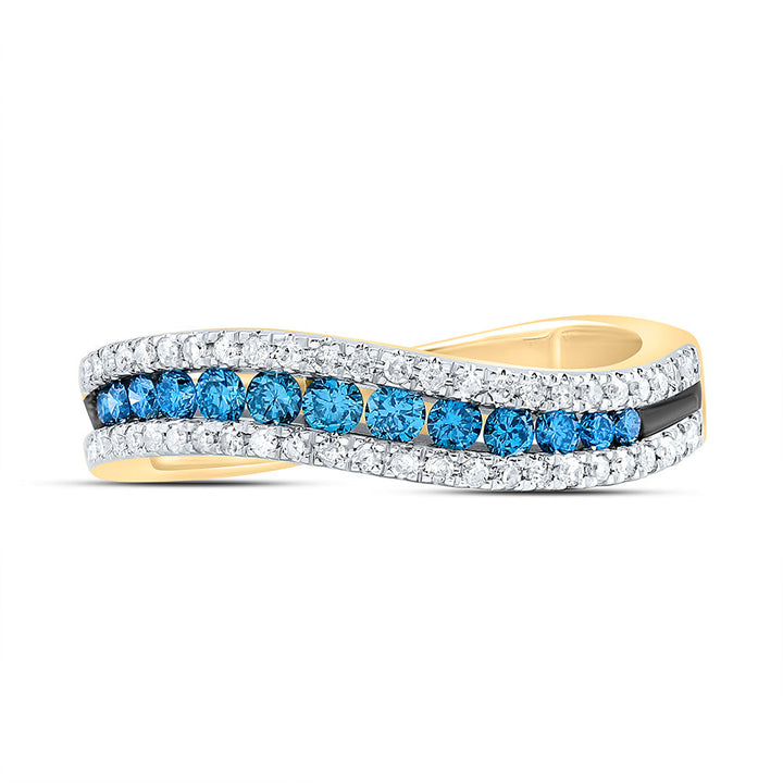 1/2CTW-NAT DIA P1 BLUE DIAMOND GIFT RING Daisy Joyeria