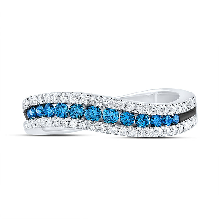 1/2CTW-NAT DIA P1 BLUE DIAMOND GIFT RING Daisy Joyeria