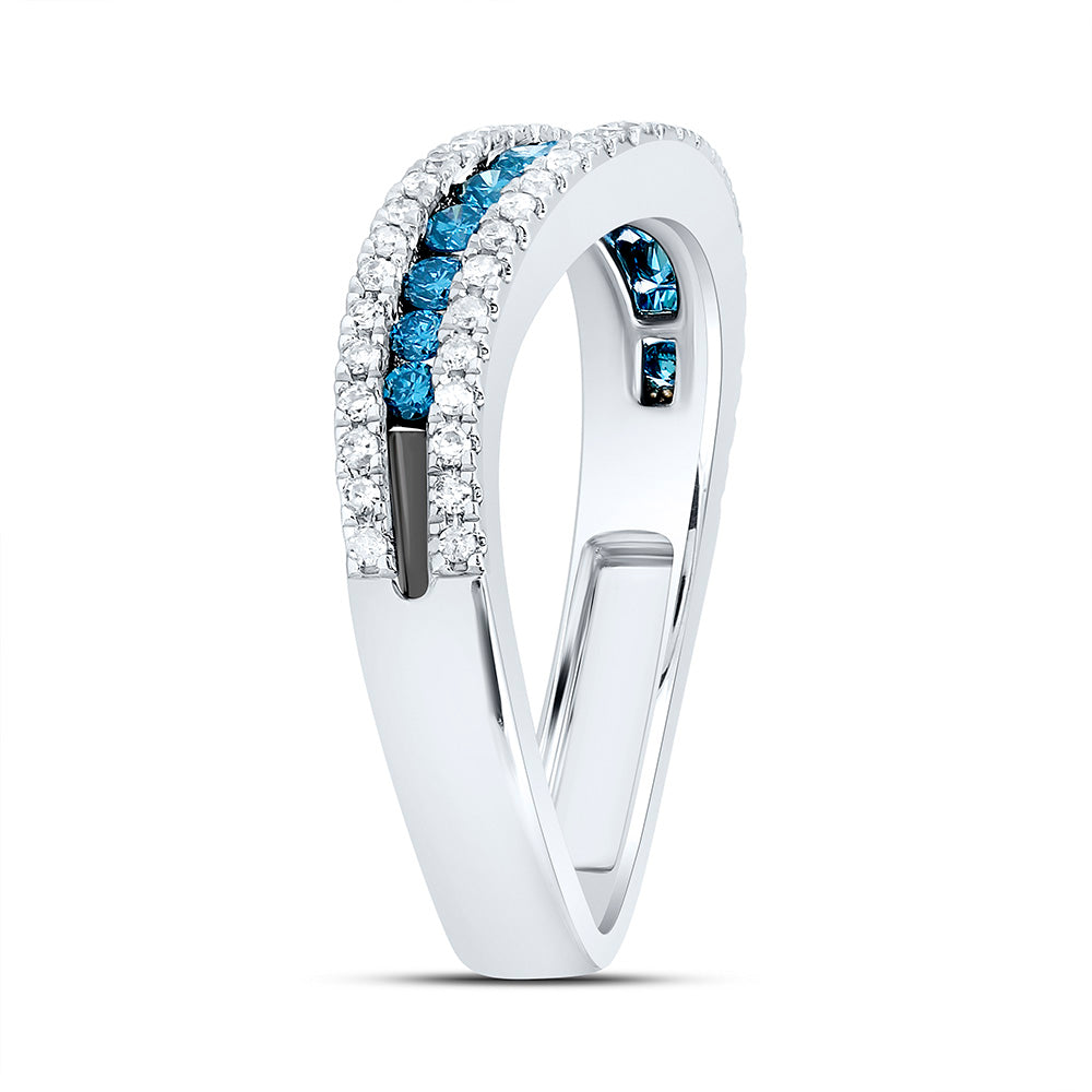 1/2CTW-NAT DIA P1 BLUE DIAMOND GIFT RING Daisy Joyeria
