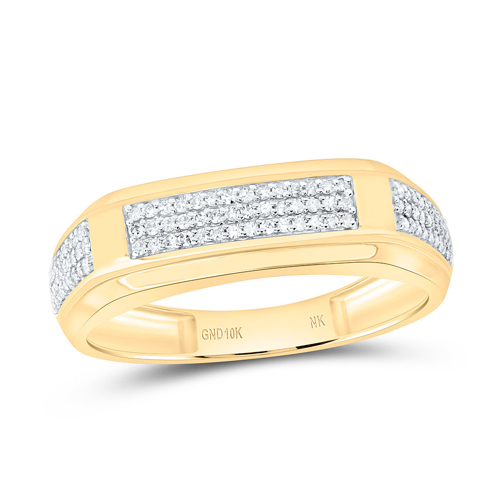 1/3CTW-NAT DIA NK MENS  BAND Daisy Joyeria
