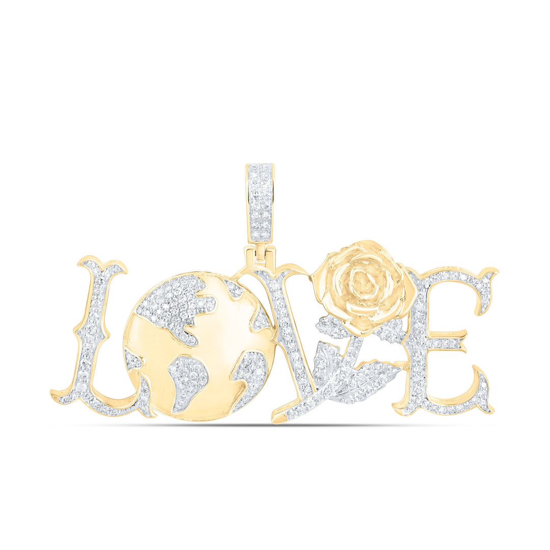 1/2CTW-NAT DIA NK LOVE MENS CHARM Daisy Joyeria