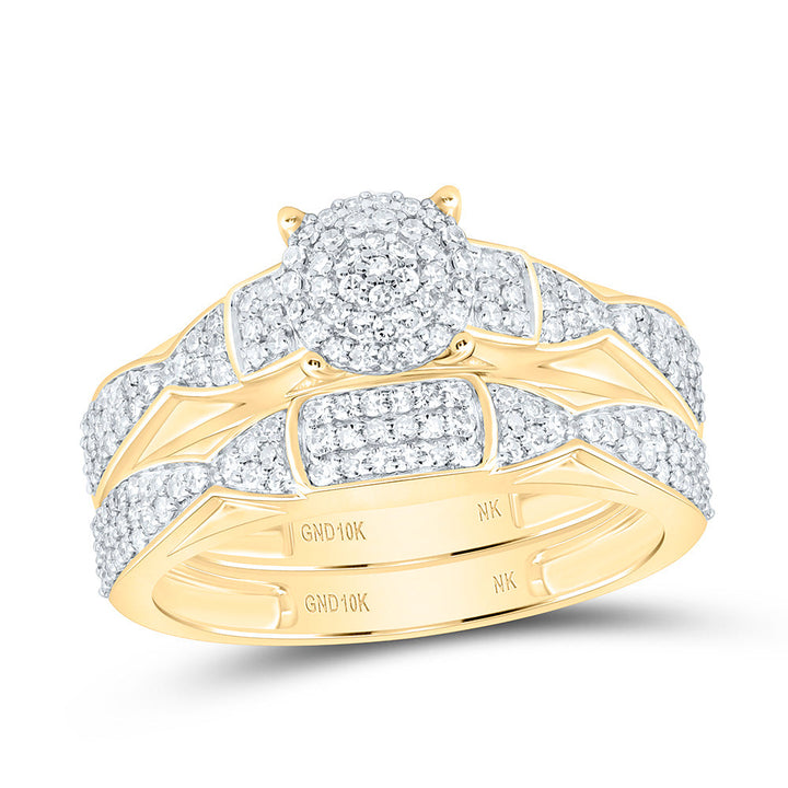 7/8CTW-NAT DIA NK FASHION ROUND TRIO SET Daisy Joyeria