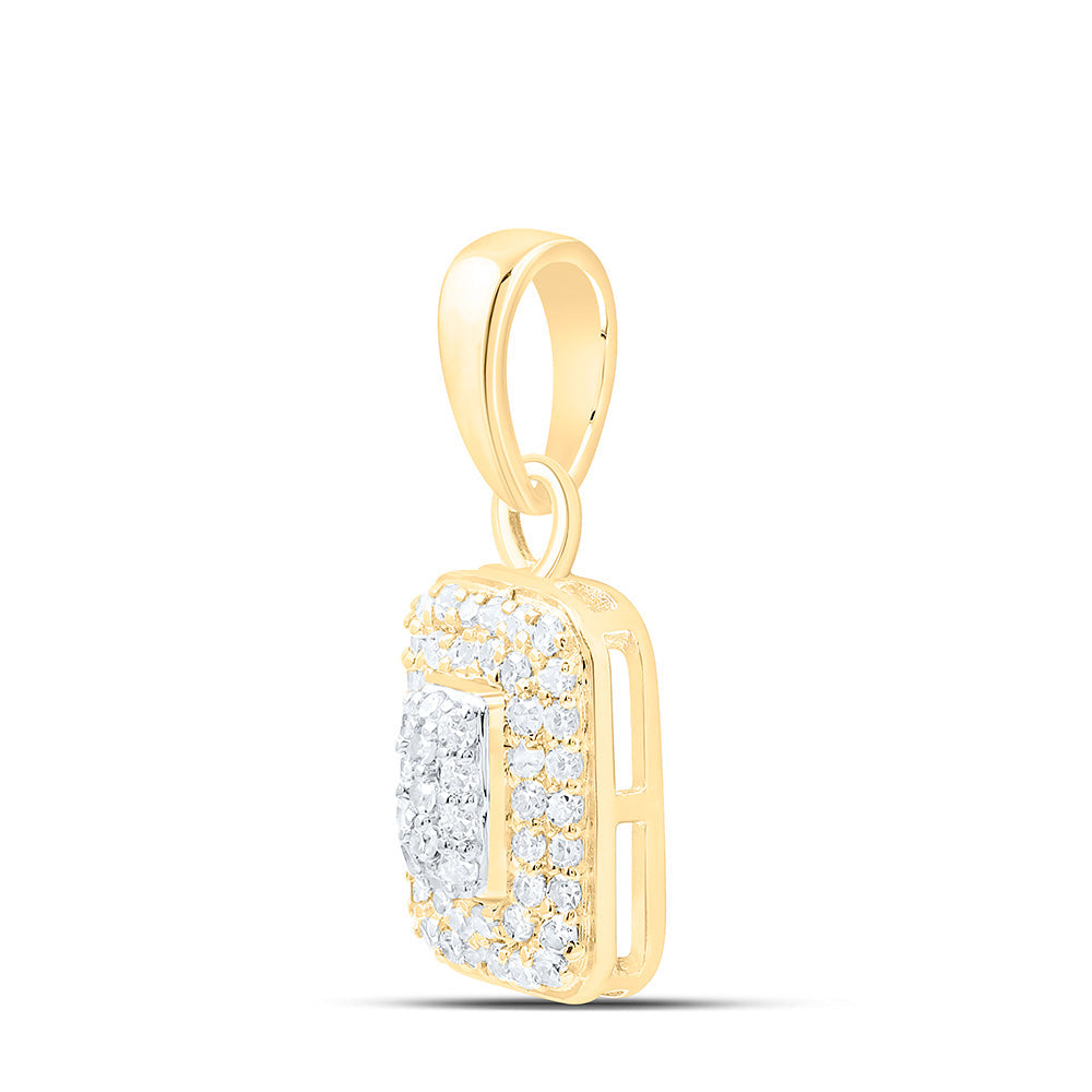 1/6CTW-NAT DIA NK FASHION EMERALD PENDANT Daisy Joyeria