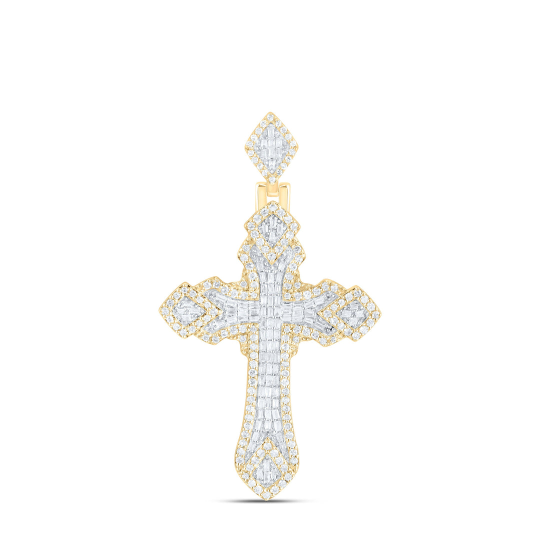 1 CTW-NAT DIA NK FASHION CROSS PENDANT Daisy Joyeria