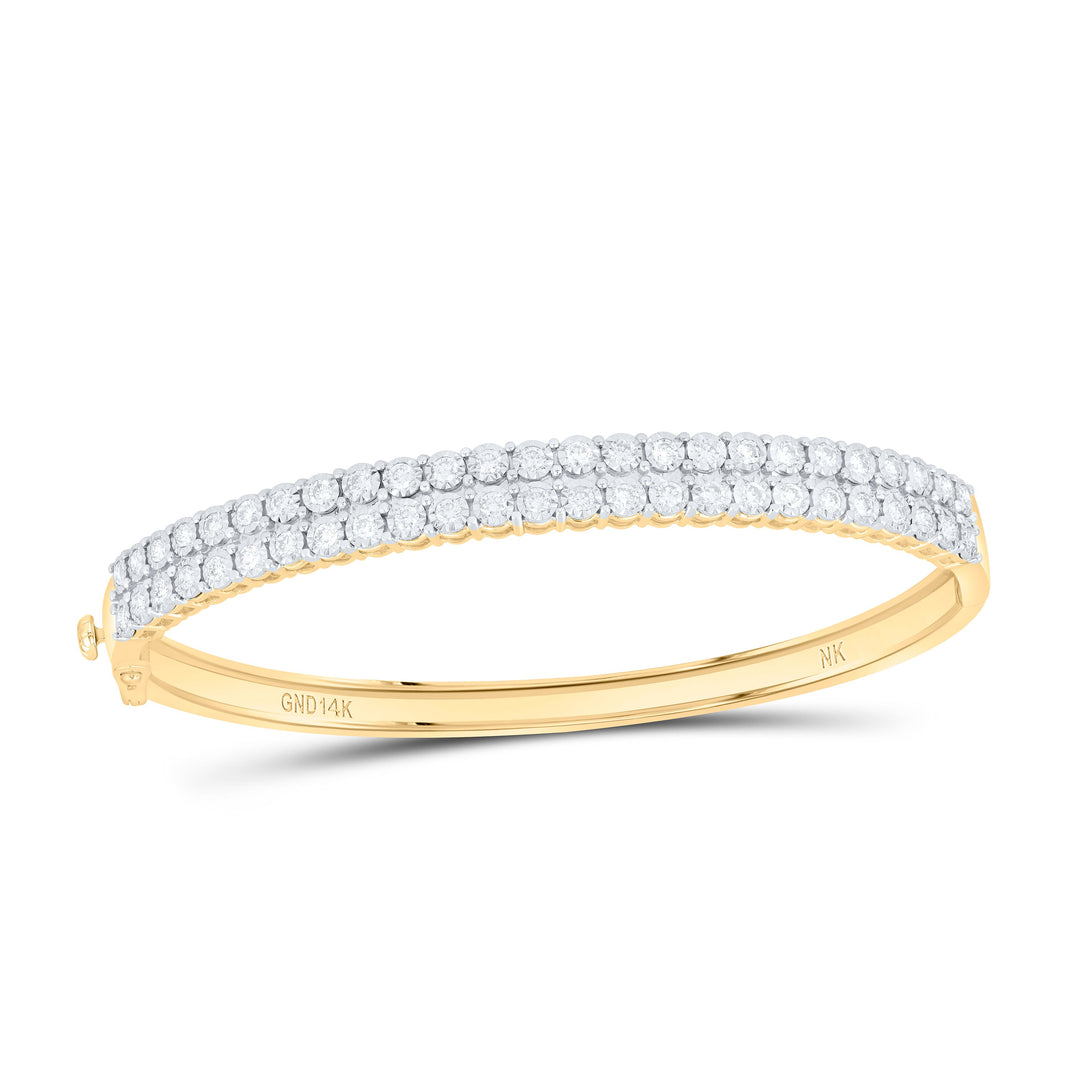 1 1/4CTW-NAT DIA NK FASHION TENNIS BANGLE (60X48MM) Daisy Joyeria