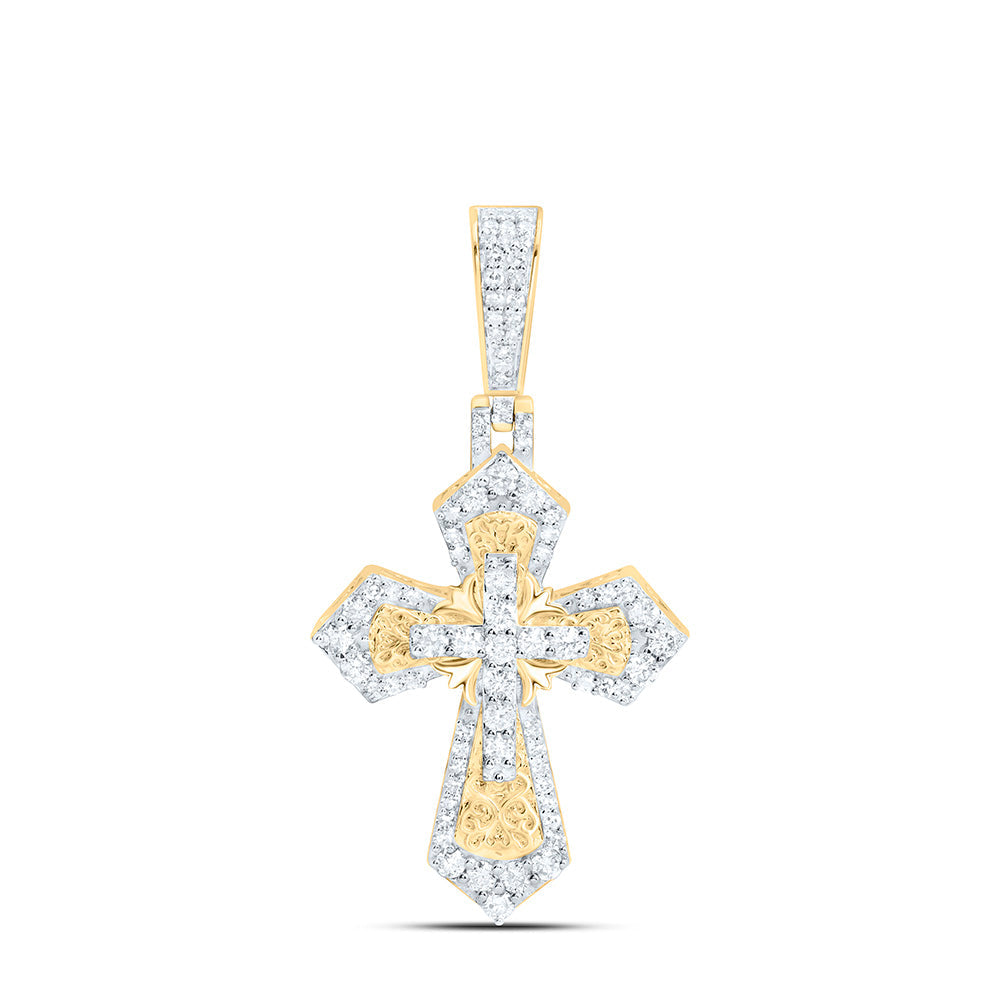 1/2CTW-NAT DIA NK FASHION CROSS PENDANT Daisy Joyeria