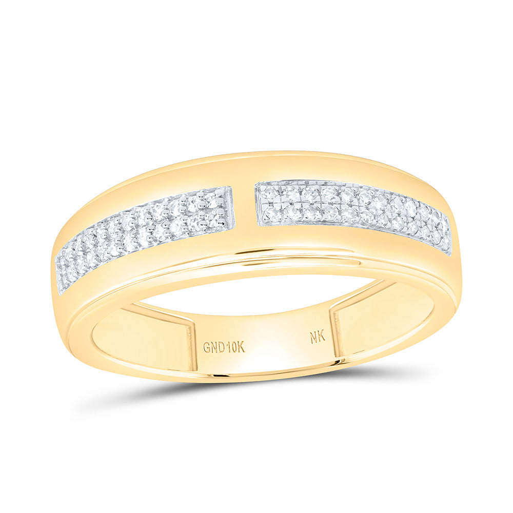 1/5CTW-NAT DIA NK MENS BAND Daisy Joyeria