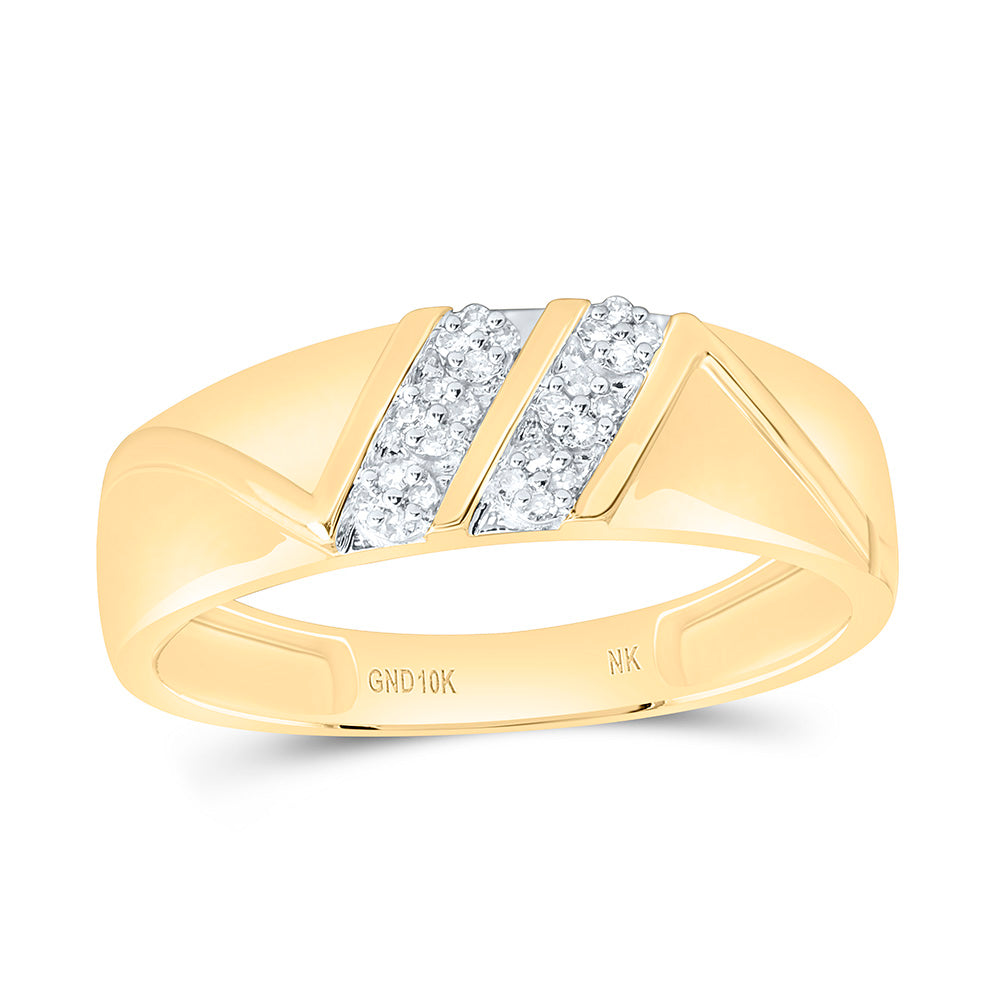 1/10CTW-NAT DIA NK MENS BAND Daisy Joyeria