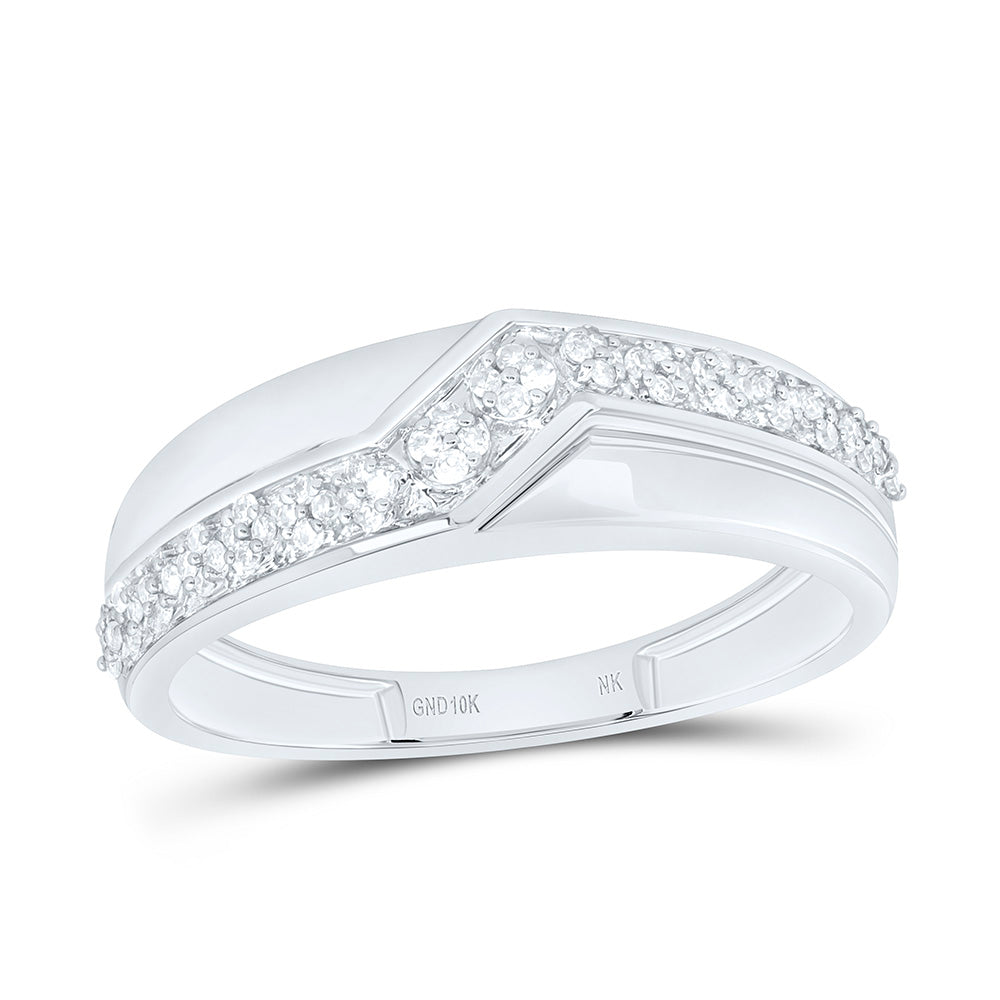 1/5CTW-NAT DIA NK MENS BAND Daisy Joyeria