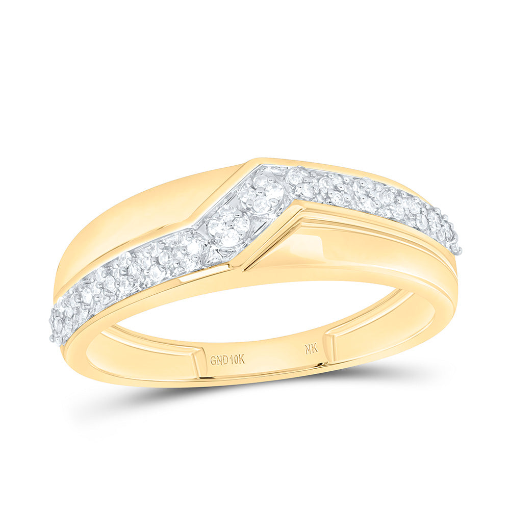 1/5CTW-NAT DIA NK MENS BAND Daisy Joyeria