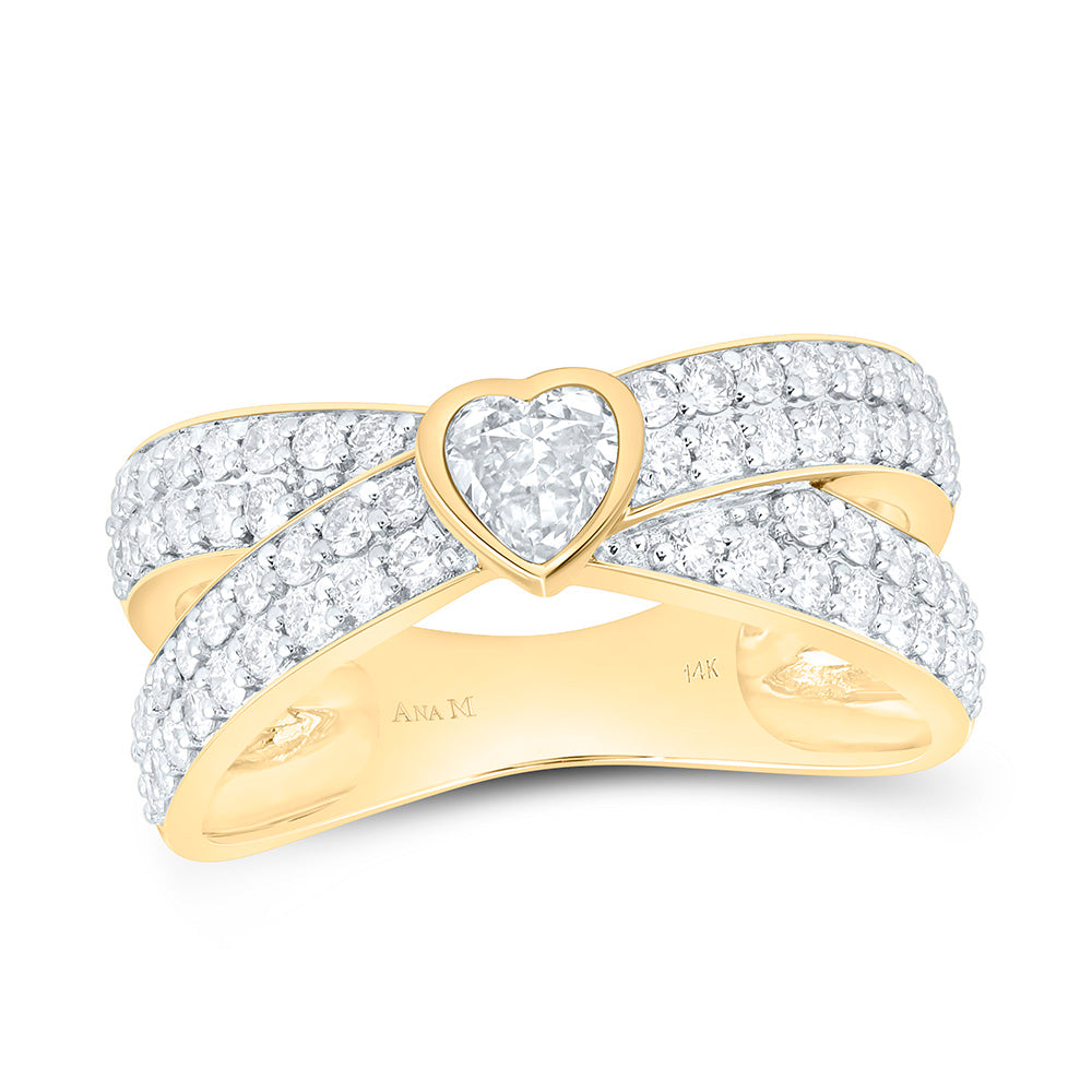 1CTW-NAT DIA ANA M 1/3CT-CHT FASHION HEART RING Daisy Joyeria