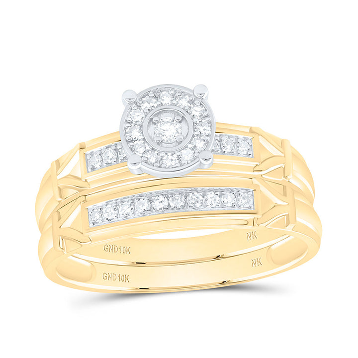 1/4CTW-NAT DIA NK FASHION ROUND TRIO SET Daisy Joyeria