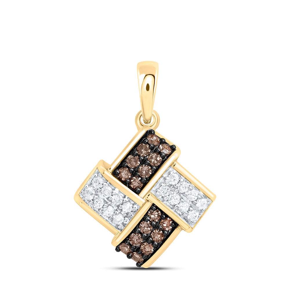 1/6CTW-NAT DIA CN FASHION COGNAC NATURAL PENDANT Daisy Joyeria