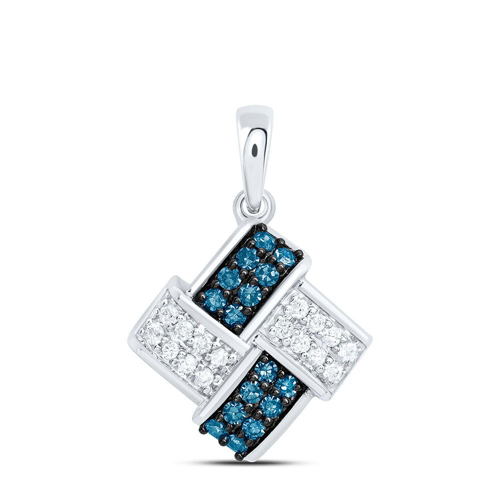 1/6CTW-NAT DIA CN BLUE DIAMOND PENDANT Daisy Joyeria