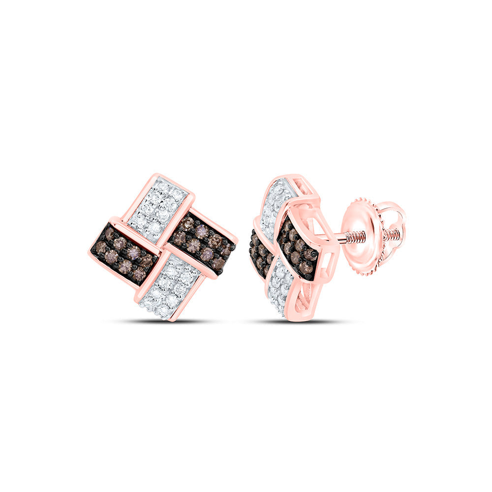 1/3CTW-NAT DIA CN COGNAC NATURAL EARRING Daisy Joyeria