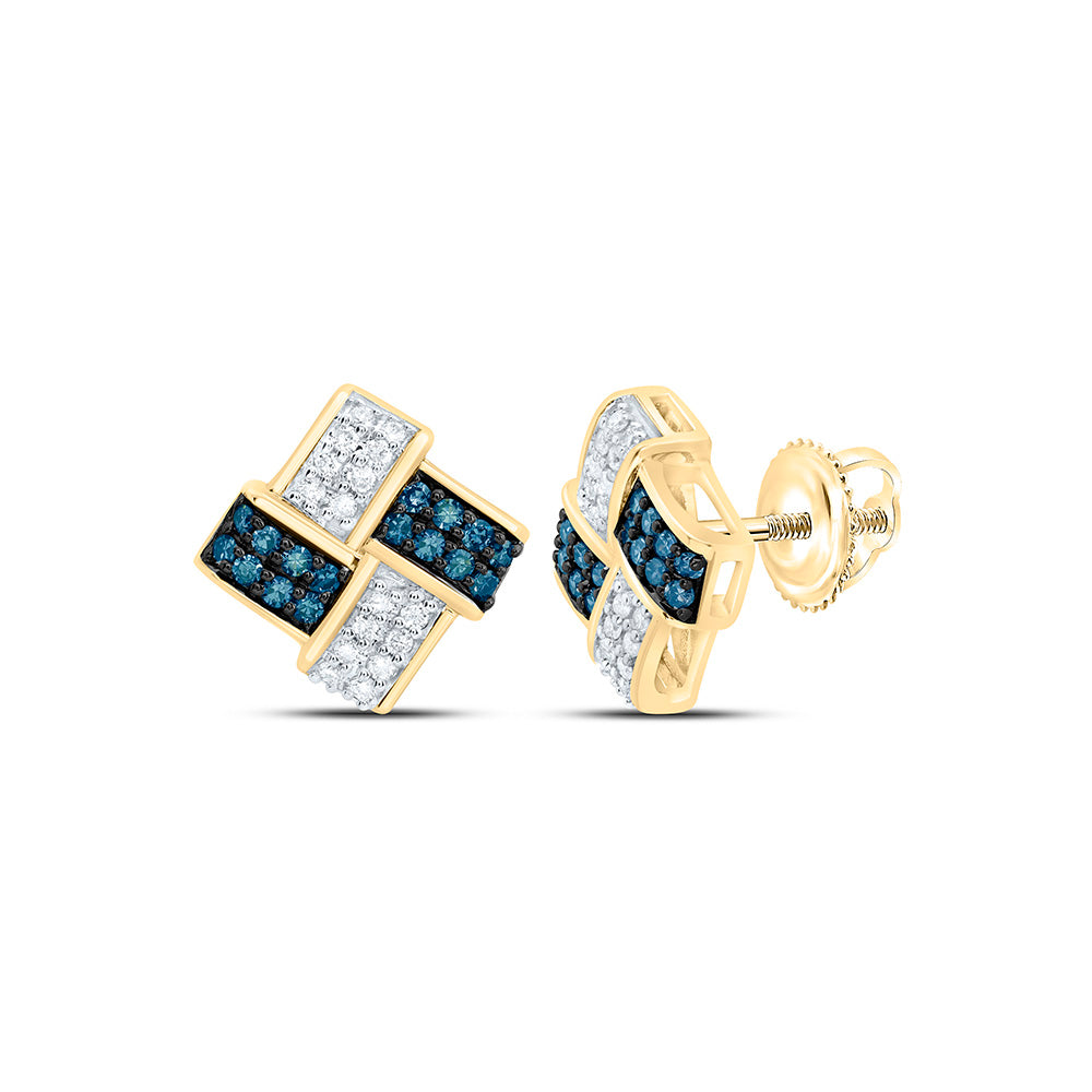 1/3CTW-NAT DIA CN BLUE DIAMOND EARRING Daisy Joyeria