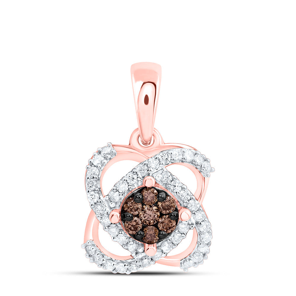 1/4CTW-NAT DIA CN FASHION COGNAC NATURAL PENDANT Daisy Joyeria