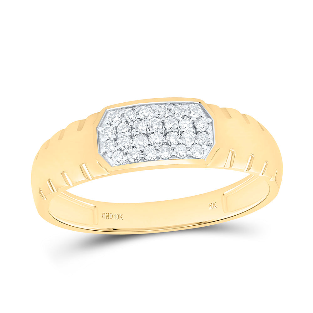 1/4CTW-NAT DIA NK MENS BAND Daisy Joyeria