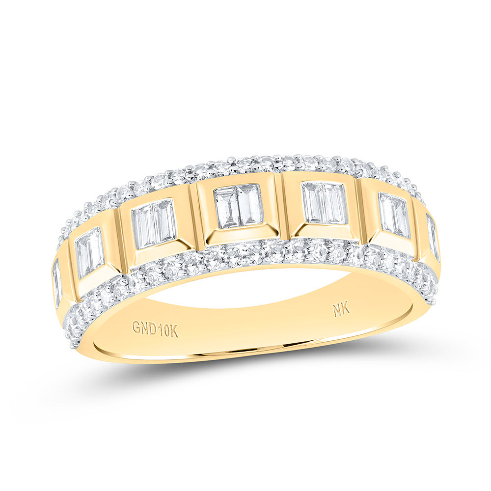 7/8CTW-NAT DIA NK MENS BAND Daisy Joyeria