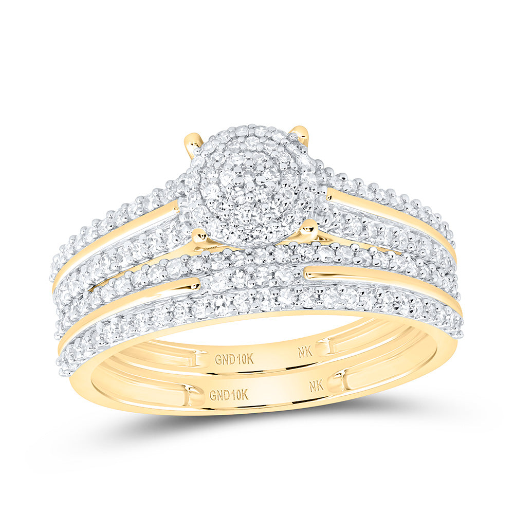 3/4CTW-NAT DIA NK ROUND TRIO SET Daisy Joyeria