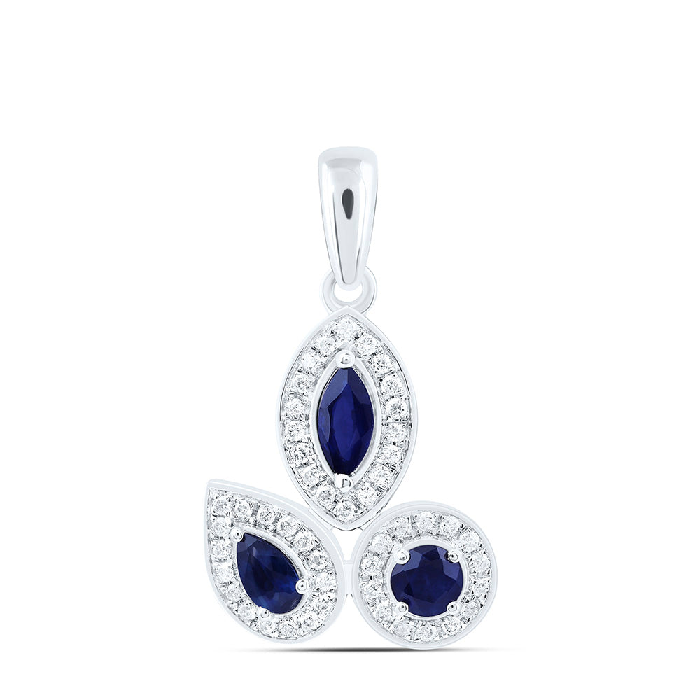 1/6CTW-NAT DIA ANA M 3/8CT-RD-BS, MQ-BS, PS-BS NAT GEM PENDANT Daisy Joyeria