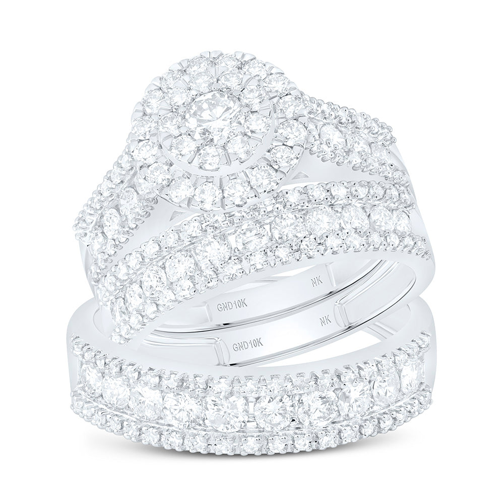 2 1/4CTW-NAT DIA NK ROUND TRIO SET Daisy Joyeria