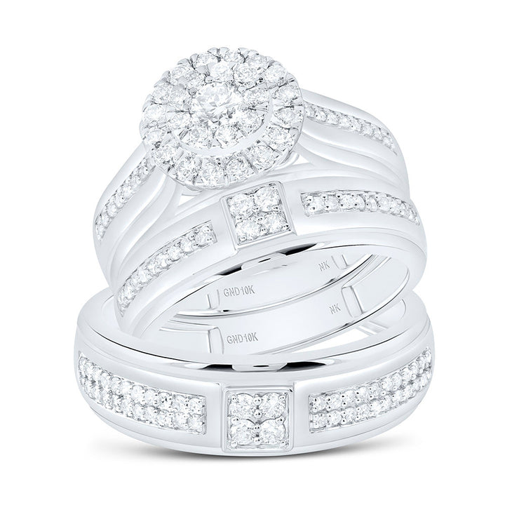 1CTW-NAT DIA NK ROUND TRIO SET Daisy Joyeria