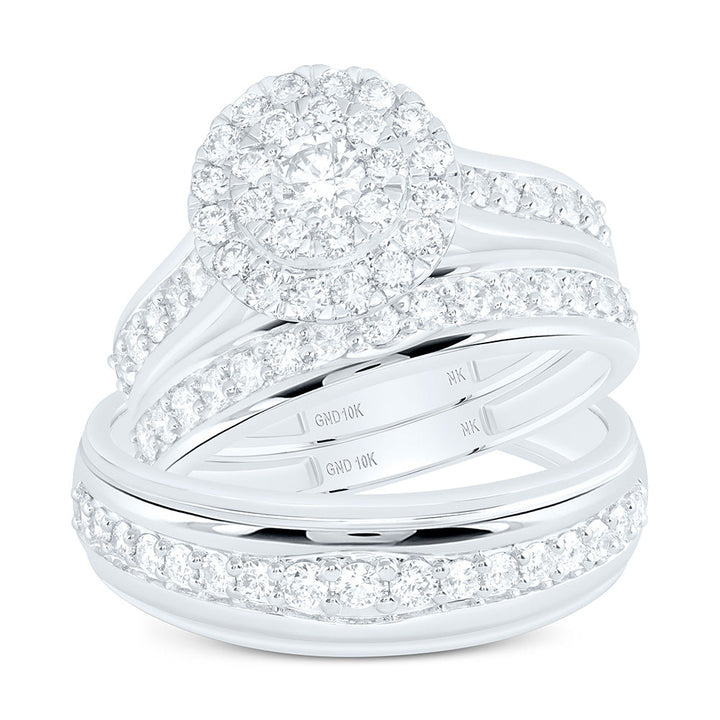 1 3/8CTW-NAT DIA NK ROUND TRIO SET Daisy Joyeria