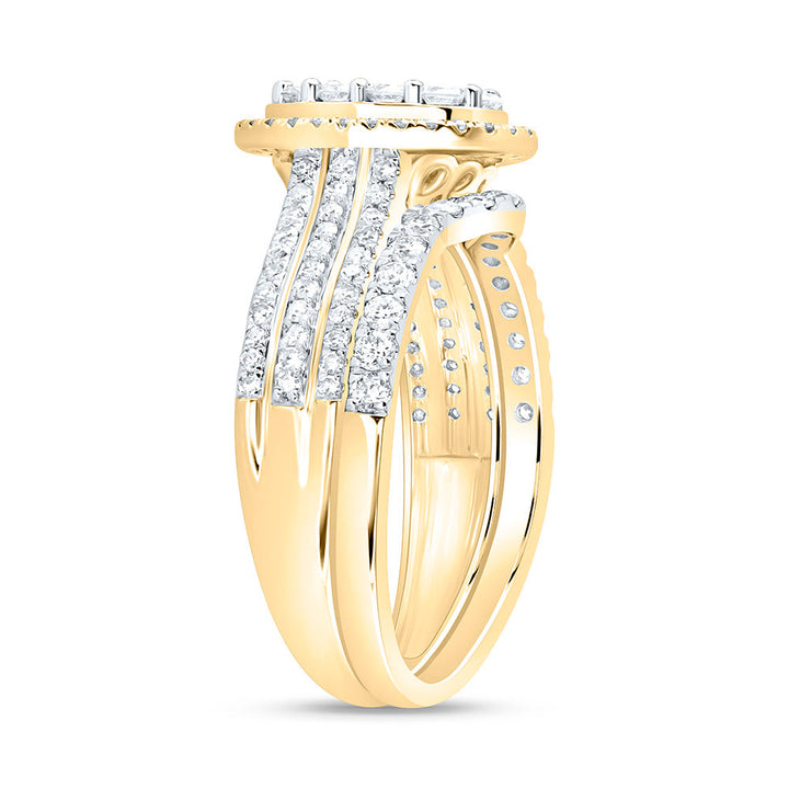 1CTW-NAT DIA NK SINGLE HALO OVAL BRIDAL RING Daisy Joyeria